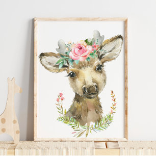 Baby Fawn Waldtier-Kinderstube   Wandkunst Poster