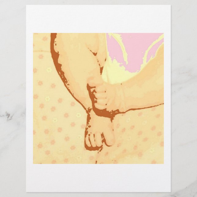 Baby Feet Baby Dusche Flyer (Vorne)