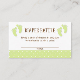 Baby Feet Babydusche Windeln Raffelkarten Begleitkarte