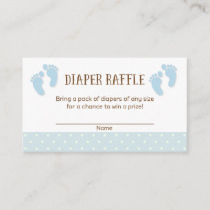 Baby Feet Babydusche Windeln Raffelkarten Begleitkarte