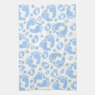 Baby Feet Blue Elephant Kitchen Handtuch