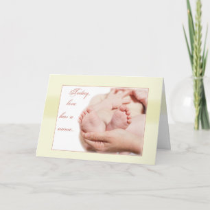 Baby Feet Glückwunsch Karte