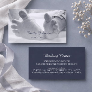Baby Feet Hospital Band Birthing Doula Visitenkarte