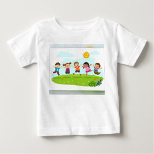 Baby-Feines-Jersey-T-Shirt-Logo-Kinder Baby T-shirt