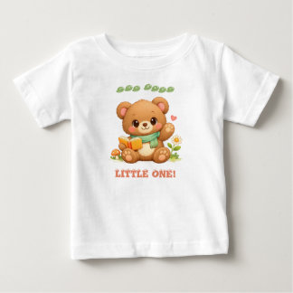 Baby-Feinstrick-T-Shirt | Märchen lesender Bär Baby T-shirt