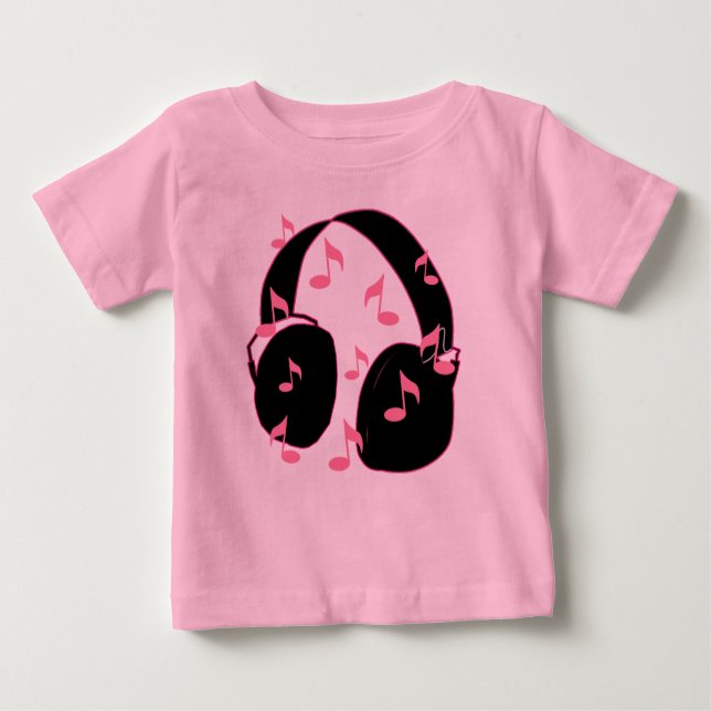 Baby-Felsen!  Kopfhörer mit musikalische Baby T-shirt (Vorderseite)