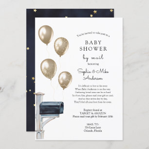 Baby-Ferndusche per Post Einladung