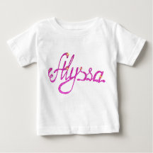 Baby Fine Jersey T - Shirt Alyssa name