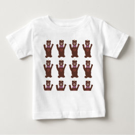 Baby Fine Jersey T - Shirt, White Bears T-shirt