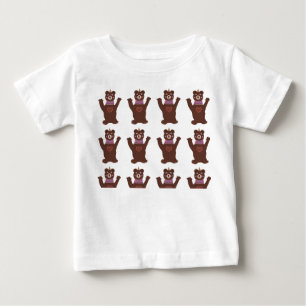 Baby Fine Jersey T - Shirt, White Bears T-shirt