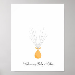 Baby-Fingerabdruck-Ballons - Orange Poster