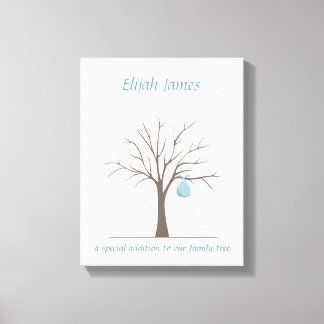 Baby Fingerprint Tree - Blue Leinwanddruck
