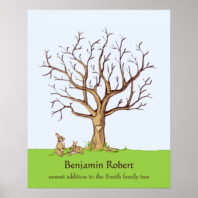 Baby Fingerprint Tree Poster (Farbe, Bunne) (Vorne)