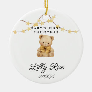 Baby First Christmas Animal Niedlich Teddy Bear Un Keramik Ornament