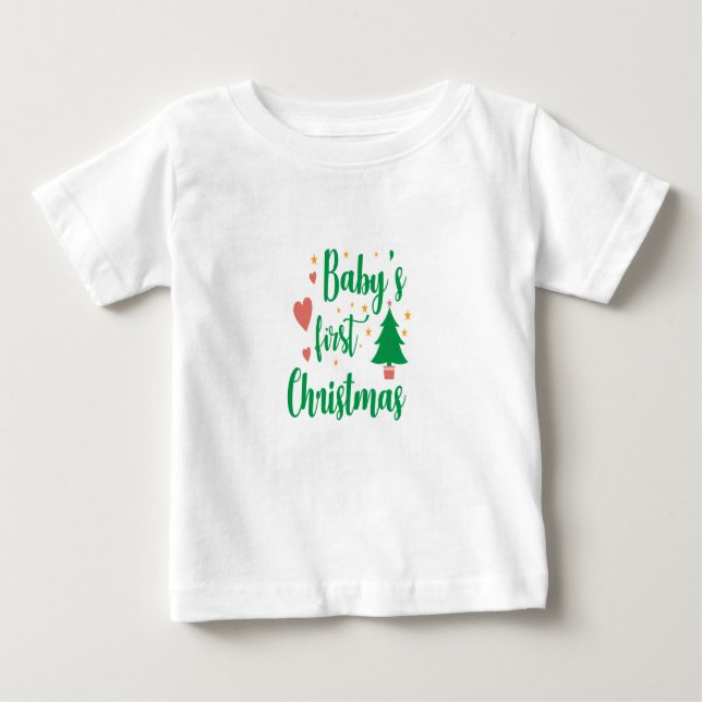 Baby First Christmas  Baby T-shirt (Vorderseite)