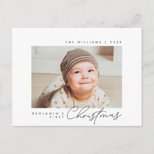 Baby First Christmas, Bekanntgabe mit Foto Postkarte