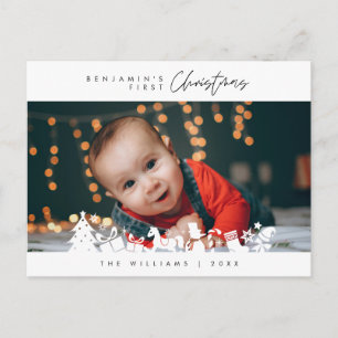 Baby First Christmas, Bekanntgabe mit Foto Postkarte