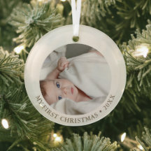 Baby First Christmas | Benutzerdefiniertes Foto un