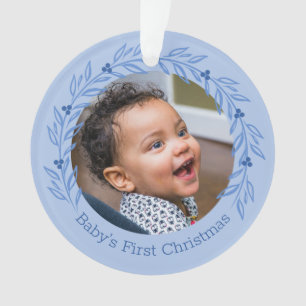 Baby First Christmas Custom Foto Ornament