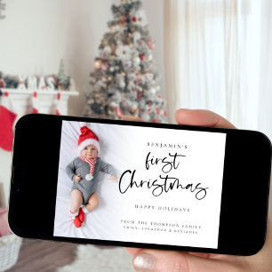 Baby First Christmas Foto 2025 Kalender Feiertagskarte