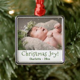 Baby First Christmas Foto Ornament Aus Metall