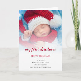 Baby First Christmas Foto Overlay Feiertagskarte