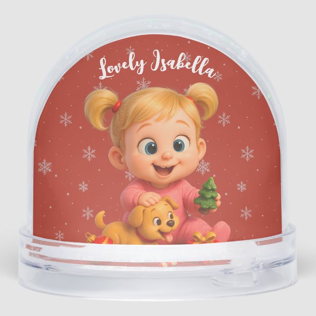 Baby First Christmas Globe  - Cute Holidays Gnomes Schneekugeln (Rückseite)