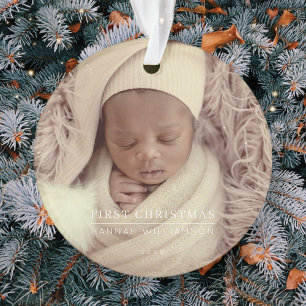 Baby First Christmas Modern Foto Details zum Baby Ornament