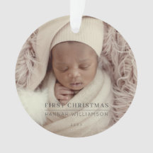 Baby First Christmas Modernes Minimalistisches Fot