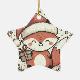 Baby First Christmas Niedlich Fox Keramik Ornament