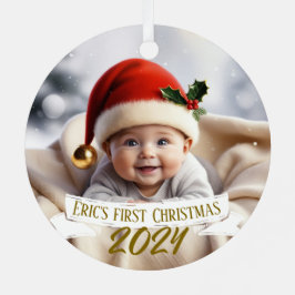 Baby First Christmas Niedlich Fox Ornament Aus Metall