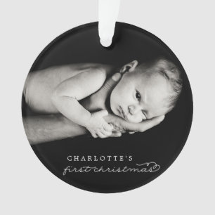 Baby First Christmas Snowflakes Stilvolles Chic Fo Ornament