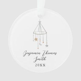 Baby First Christmas Star Mobile Acrylic Ornament