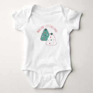 Baby First Christmas Tree Cookies Holiday Festive Strampler