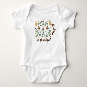 Baby First Erntedank ist dankbare Grünanlage Strampler