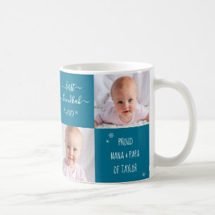 Baby First Hanukkah Grandeltern 2 Foto Custom Kaffeetasse