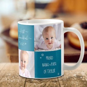 Baby First Hanukkah Grandeltern 2 Foto Custom Kaffeetasse