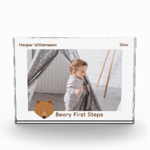 Baby First Steps Bear Christmas Fotoblock