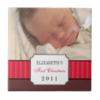 Baby First Weihnachten Rot Band Strip Keepake