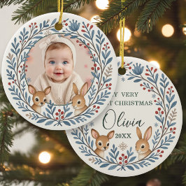 Baby First  Woodland Nordic Christmas Keepsake Keramik Ornament