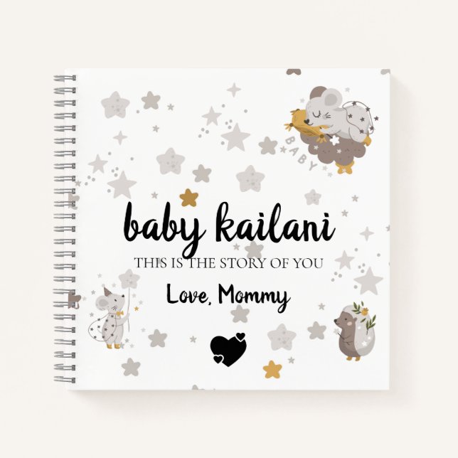 Baby First Year Keepsake | Pregnancy Journal Notizbuch (Vorderseite)