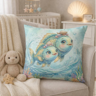 Baby Fische Sternzeichen Kinderzimmer Kissen