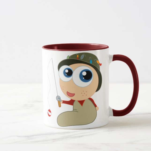 Baby-Fischer-lustiges Fischen-Geschenk Tasse (Rechts)