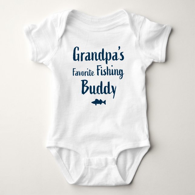 Baby Fishing Bodysuit Jersey Shirt (Vorderseite)
