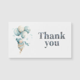 Baby Floating mit Ballons Diamond Danke Magnetkarte