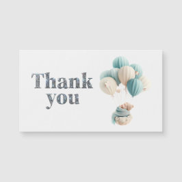 Baby Floating mit Ballons Diamond Danke Magnetkarte