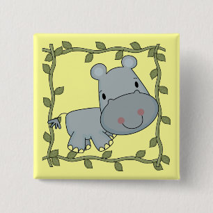 Baby-Flusspferd-T-Shirts und Geschenke Button