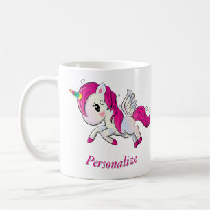 Baby Flying Unicorn Pegasus Rainbow Color Horn Kaffeetasse