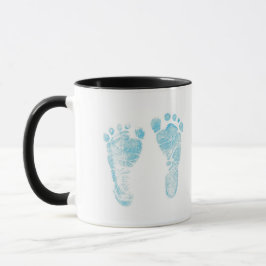 Baby foot print mug tasse