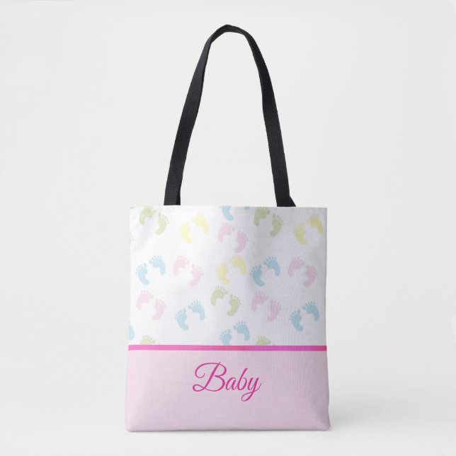 Baby Foot Prints Tote Bag (Vorderseite)